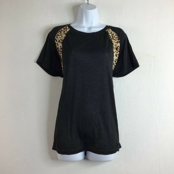 Cinnie Women's Black Short Sleeve Round Neck Casual T Shirt Top Size Large - Picture 2 of 12